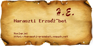 Haraszti Erzsébet névjegykártya
